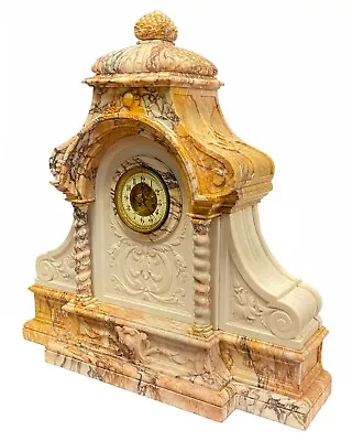 Samuel Marti Japy Freres Marble Mantel Clock With Brocot Escapement - 32 Inches! • $9650