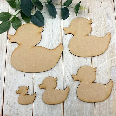 MDF Laser Cut Craft Shape Wooden Shape Baby Theme Embellishment Duck • £3.30