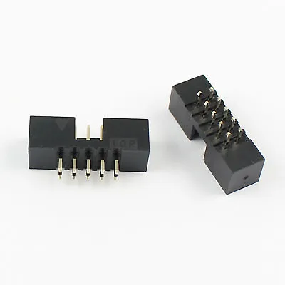 $1.99 • Buy 10Pcs 2mm 2x5 Pin 10 Pin Straight Male Shrouded PCB Box Header IDC Connector