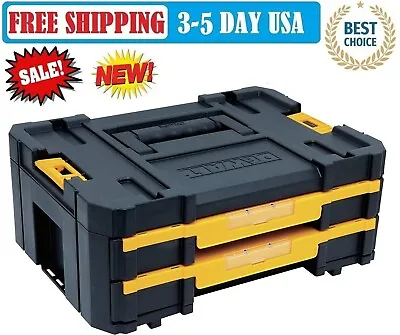 DEWALT TSTAK IV 7 In. Stackable 18-Compartment Double Shallow Drawer NEW* SALE! • $35.99