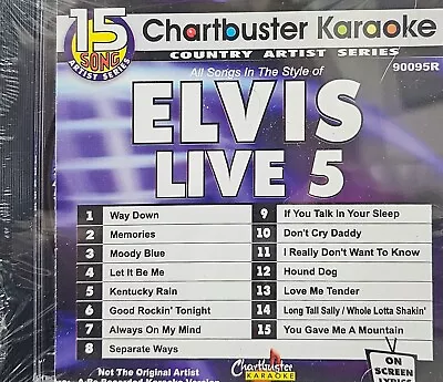 90095r     Elvis Live 5       Chartbuster  Karaoke Cdg Rare • $13.99