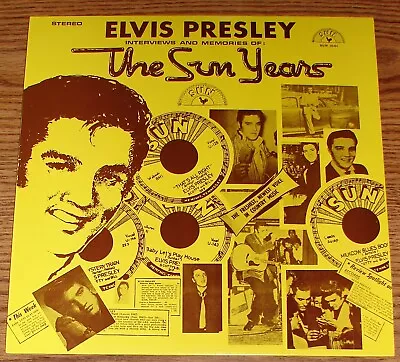 MINT Elvis Presley The Sun Years SUN-1001 Rare Dark Yellow Cover MADE IN ENGLAND • $39