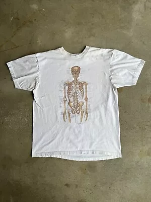 Anatomical Skeletal Vintage 80’s Tee Shirt Kurt Cobain Nirvana White Size- XL • $200