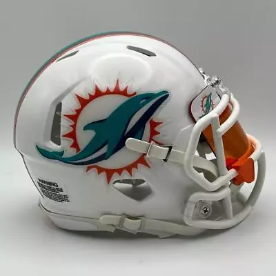 Miami Dolphins Authentic Riddell Speed White Mini Football Helmet • $75