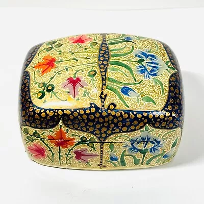 Beautiful Vintage Trinket Jewelry Box Heavy Papier Paper Mache • $19.95