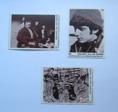 The Monkees 1966 Trading Cards Puzzle On Back #31 36 37 • $6.59