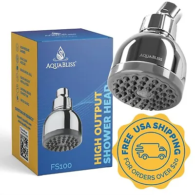 AquaBliss TurboSpa 3-inch Ultra High Pressure Shower Head With 42 Nozzles  FS100 • $18.99