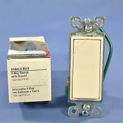 Cooper Lt Almond Residential 4-Way Decorator Rocker Light Switch 15A 120V 6504LA • $8.54