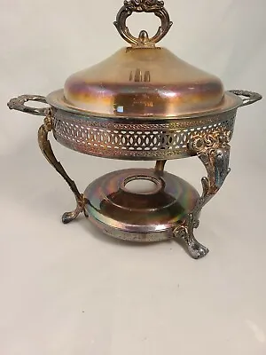 Vintage Copper Chaffing Dish Stand With Lid • $5.99