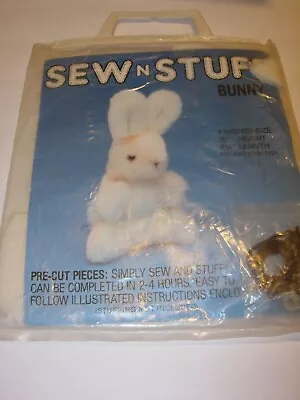 Crafts Project Kit Pattern Sew N Stuff Bunny 10  Fabric Stuffed Animal Child Toy • $9.49
