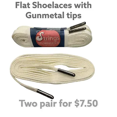 Strings 36  45  54  63  Inch`s Shoelaces Metal Tips  2 Pair $7.50 Free Shipping • $7.50