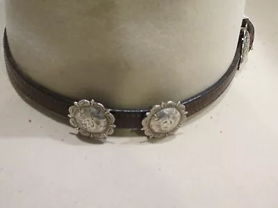 Sterling Silver ALL VOGT  Buckle Set & 2  Sterling Conchos Hat Band • $325