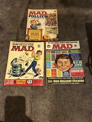 1960’s Mad Magazine Annual Edition Of More Trash (2) And 2nd Annual Mad Follies • $9.99