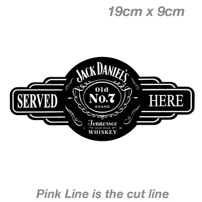 Jack Daniels Whiskey Served Here Logo Bar Fridge Car  Vinyl  Sticker  • $7