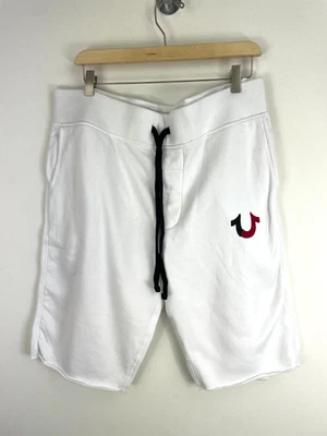 £12.99 • Buy New True Religion White Splice Active Sweat Shorts