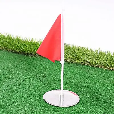 £8.39 • Buy Stainless Steel Golf Flagsticks Mini Practice Putting Red Flag Flag Holder For