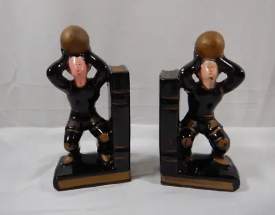 Bookends Basketball Player W/ Pencil Holders MCM VTG • $18