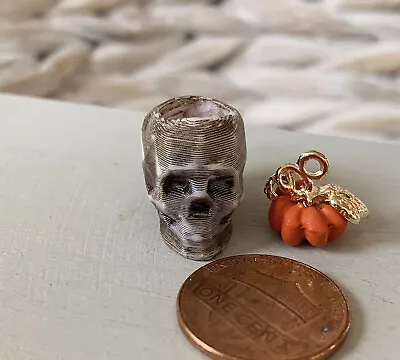 1:12 Dollhouse Miniature Halloween Skull Candle Holder Miniature Halloween • $3.99