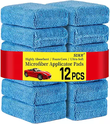 Microfiber Rectangle Sponge Detailing Pads - Microfiber Wax Foam Applicator Pads • $14.13