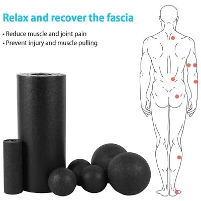 $30.01 • Buy Yoga Massage Roller & Fitness Ball Foam Roller Set For Back Pain Muscle Rele ❤KT