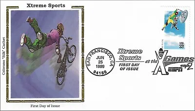 $5 • Buy BMX Biking X Games Xtreme Sport USA 3322 Colorano Silk FDC 1999