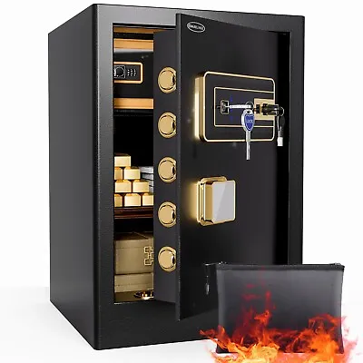 4.0 Cu Ft Fingerprint Security Home Safe Box With Fireproof Document Bag • $269.99