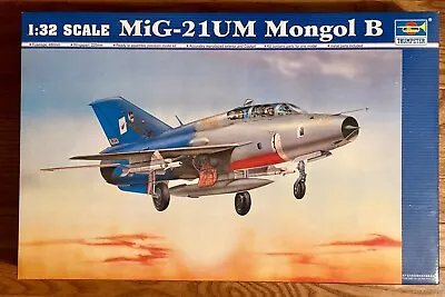 Original 2001 Trumpeter 02219 Mig-21 UM Mongol B Fighter 1/32 Scale Model New • $48