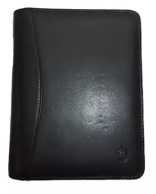 Franklin Covey Black Leather Planner 6-ring Binder Zip Closure 8.5 X6.75  1.75” • $29.99