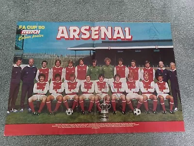 ARSENAL 1979 FA CUP WINNERS TEAM POSTER SIGNED BY 17 Inc HOWE BRADY STAPLETON • £15