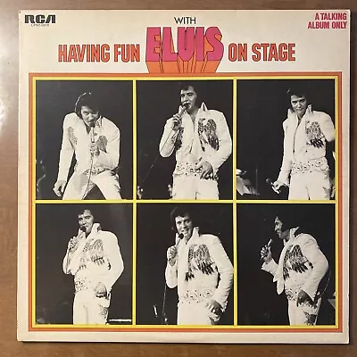 Having Fun With Elvis On Stage LP Vinyl 33 RCA CPM1-0818 1974 VTG Talking Album • $14.99