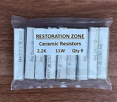 Ceramic Resistors 2.2K 11W Packs Of 9         O2 • £4.25