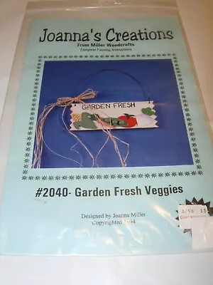 Crafts Garden Fresh Veggies Wooden Sign Miller Woodcrafts Pattern Home Decor  • $5.99