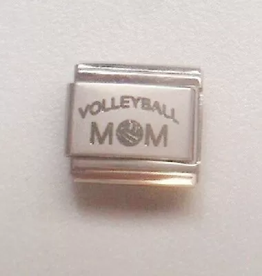  Volleyball Mom  On Silver  9mm Italian  Charm-team Taxi Goal Touchdown • $1.25