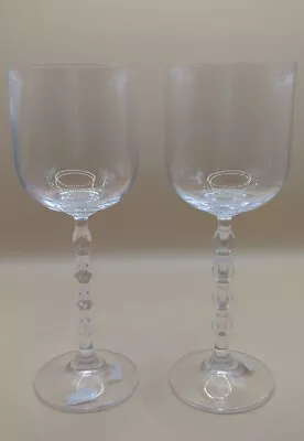 Mikasa VENETIAN PEARLS Crystal Goblet Set Of 2 Glasses • $0.99