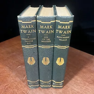 Set Of 3 Mark Twain Collier Authorized Editions Vintage HC 1917-1922 • $24.99