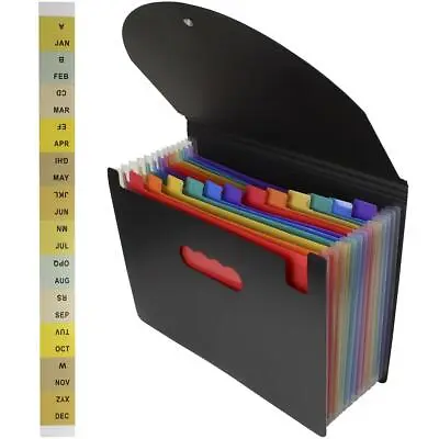 £7.65 • Buy A-Z Month A4 Concertina Expanding File Accordion Folder Organiser Wallet Pockets