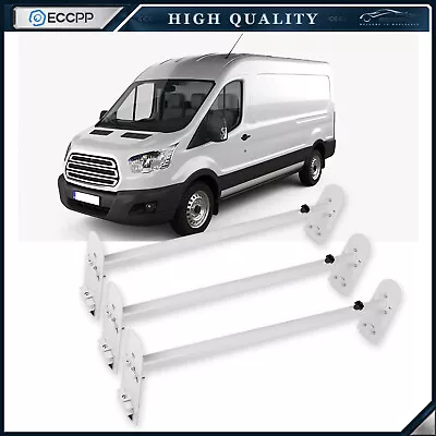 750lb VAN 3 Bar Van Roof Ladder Rack Heavy Duty Steel White CAR Top Carrier NEW • $104.09