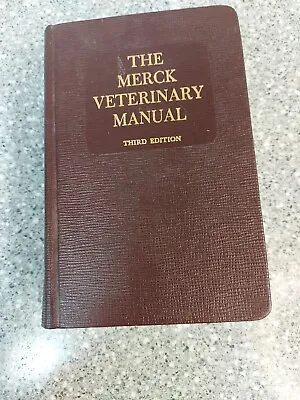 Vintage The Merck Veterinary Manual 3rd Edition ~ 1967 Hardcover Tabbed Pages • $12.95