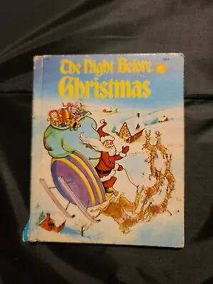 Vintage Wonder Book THE NIGHT BEFORE CHRISTMAS Clement C Moore Sergio Leone 1976 • $4.99