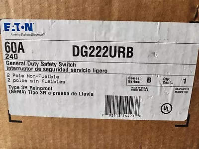 Eaton DG222NRB 60A Safety Switch • $120