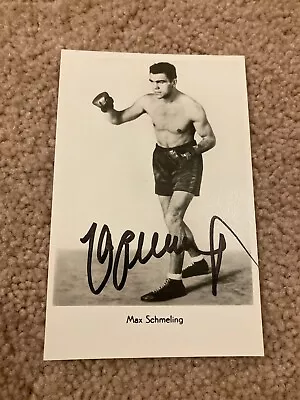 Max Schmeling Signed Autographed 3.5 X 5.5 Photo Card Boxing Legend JSA • $35