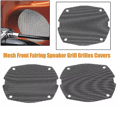 Black Mesh Front Fairing Speaker Grill Grilles Covers For Harley Street Glide US • $22.78