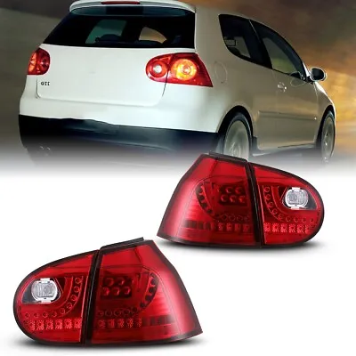For 2006-2009 Volkswagen Golf5/GTI/Rabbit LED Tail Lights Brake Rear Chrome Red • $180.99