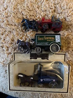 Lledo Die Cast Horse And Cart Models X 3 • $6.22