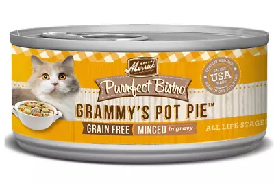 Merrick Purrfect Bistro Grammy's Pot Pie Grain Free Canned Cat Food 5.5-oz  24 • $32.96