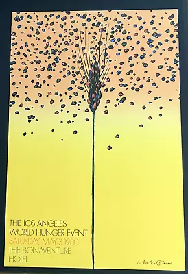 Milton Glaser The Los Angeles World Hunger Event Original Poster • $169.99