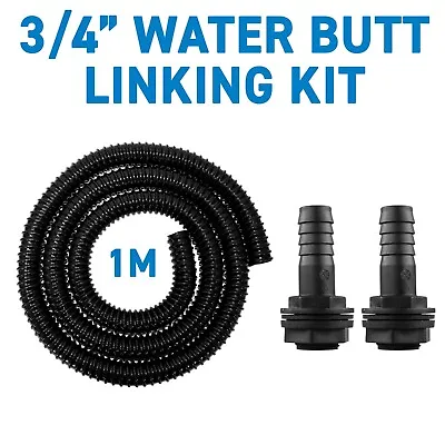 Water Butt Fitting Adapter Tank Linking Kit 3/4  Barb Overflow Replacement Pipe • £10.49