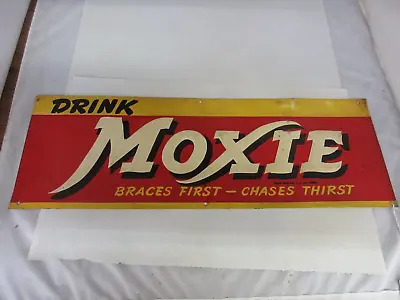 Vintage Advertising Moxie Soda Tin Tacker Sign  M-403 • $499