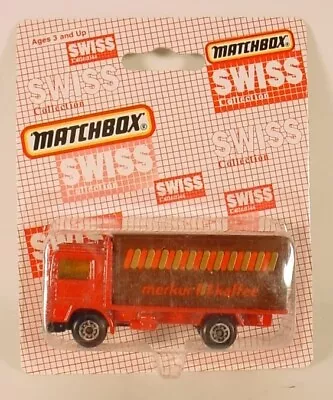 Matchbox Swiss Collection Red Merkur Kaffee Volvo Container Truck MB20-D18 • $10.88