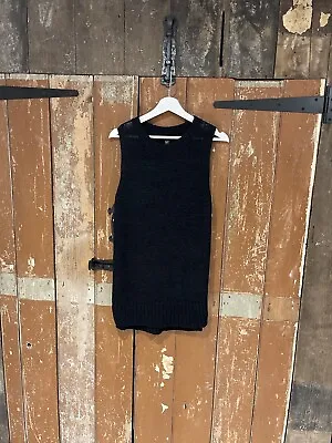 New Look Knit Sleeveless Jumper Tank Top Black Women's Size Medium • £9.99